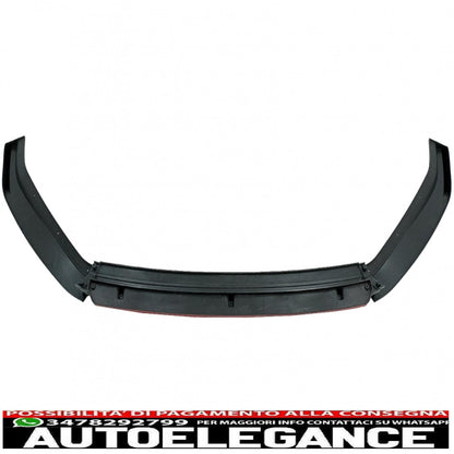 Front bumper lip extension spoiler suitable for vw golf 7.5 restyling (2017-2020) gloss black/red 