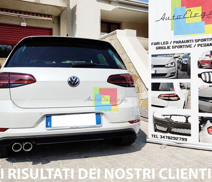 DIFFUSORE SOTTO PARAURTI VW GOLF VII 7.5 DAL 2017+ ESTRATTORE POSTERIORE GTI GTD