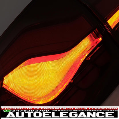 oled rear lights suitable for bmw 5 series f10 (2011-2017) transparent red with dynamic sequential turning light