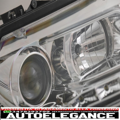 drl led headlights suitable for audi a4 b6 cabrio (2000-2006) chrome