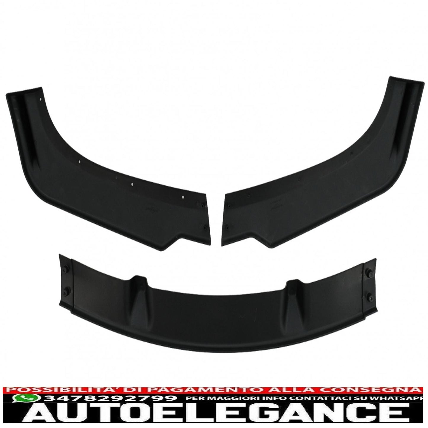 Front bumper additional spoiler suitable for BMW 3 Series E90 E91 LCI (2008-2011) Limousine Touring Piano Black 