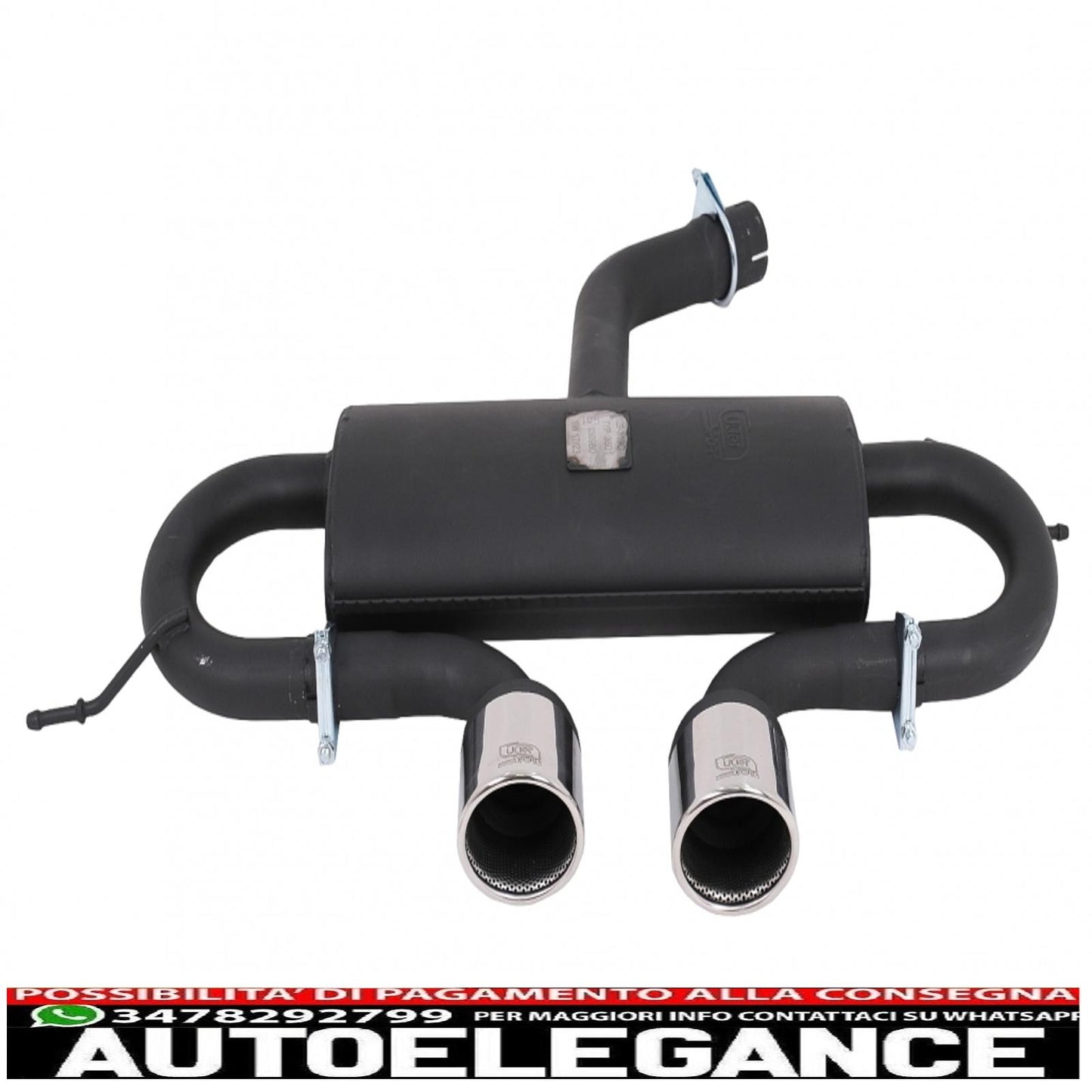 Rear bumper with full catback exhaust system suitable for vw golf vi (2008-2013) r20 design