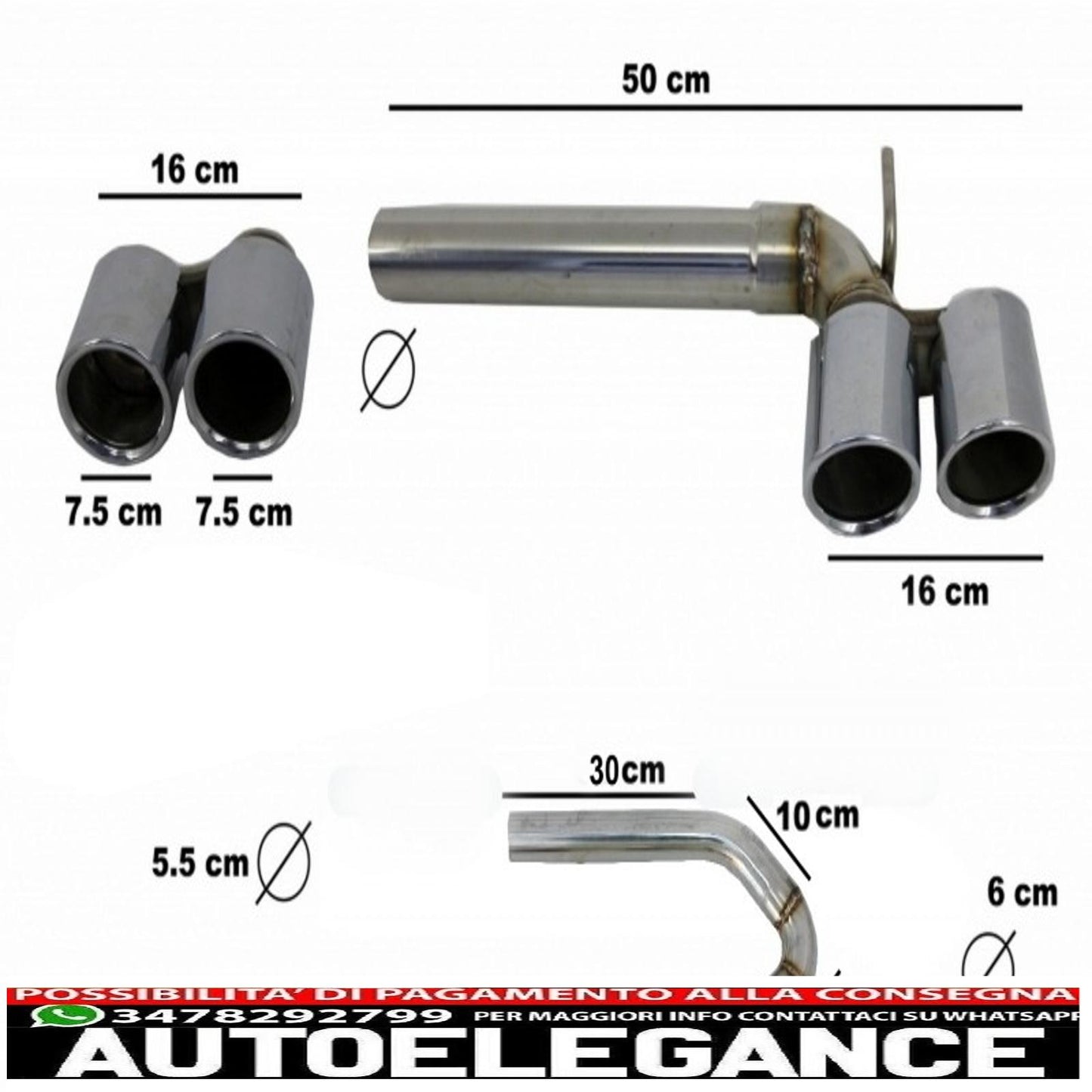 paraurti posteriore con diffusore a doppia uscita e sistemi di scarico adatti per BMW Serie 3 F30 (2011-up) Performance Design