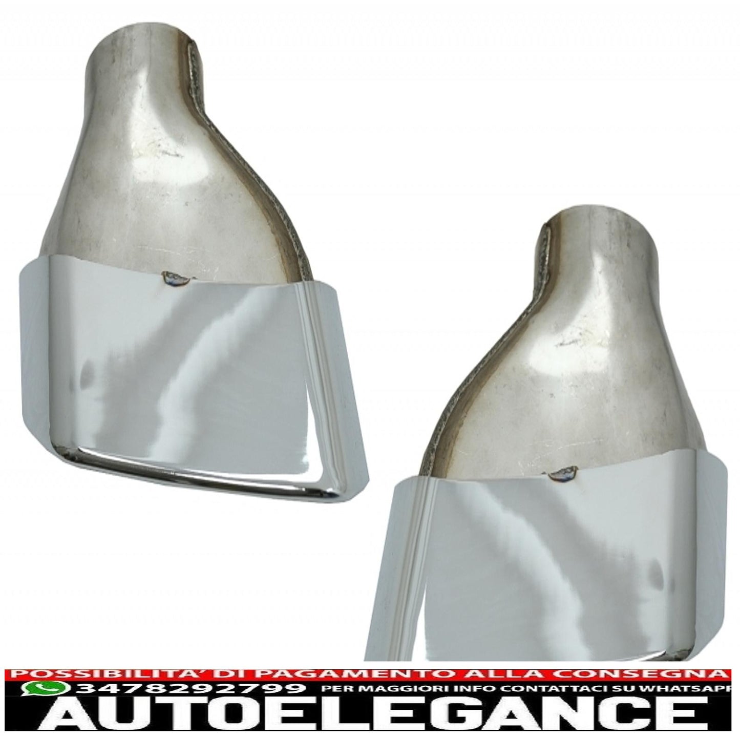 diffusore del paraurti posteriore con terminali del silenziatore di scarico adatto per BMW Serie 5 G30 G31 Limousine Touring (2017-up) M Performance Design Cromato e Nero Pianoforte