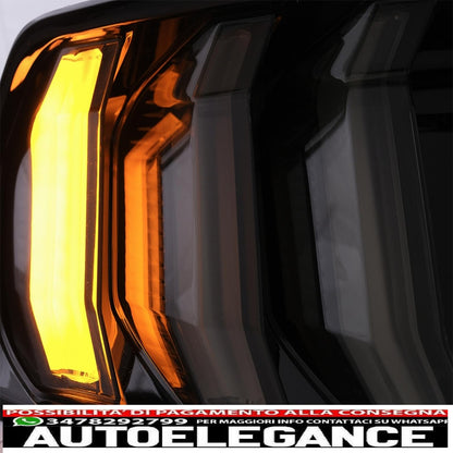 fanali posteriori full led adatti per ford mustang vi s550 (2015-2019) fumé con indicatori di direzione sequenziali dinamici