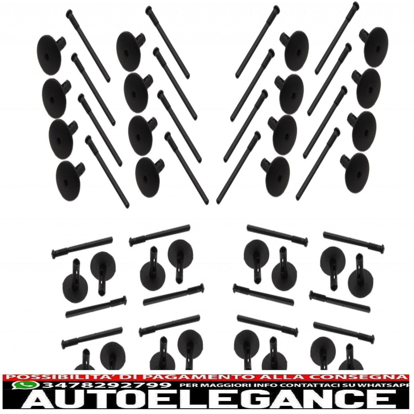 parafanghi per passaruota nero pianoforte con 32 clip in plastica per auto adatti per BMW X5 F15 (2014-2018) m design