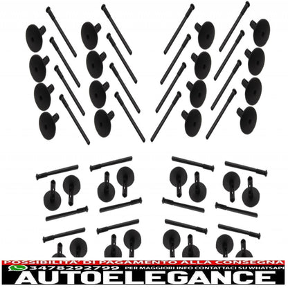 parafanghi per passaruota nero pianoforte con 32 clip in plastica per auto adatti per BMW X5 F15 (2014-2018) m design