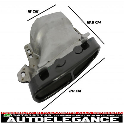 diffusore posteriore e terminale di scarico nero con alette splitter e spoiler sul tetto adatto per mercedes classe a w176 (2012-2018) a45 restyling design edizione rossa