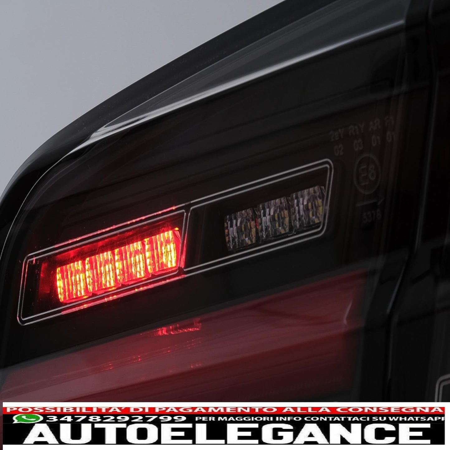 Full LED bar rear lights suitable for BMW 5 Series F10 (2011-2017) Dynamic sequential direction indicators black line