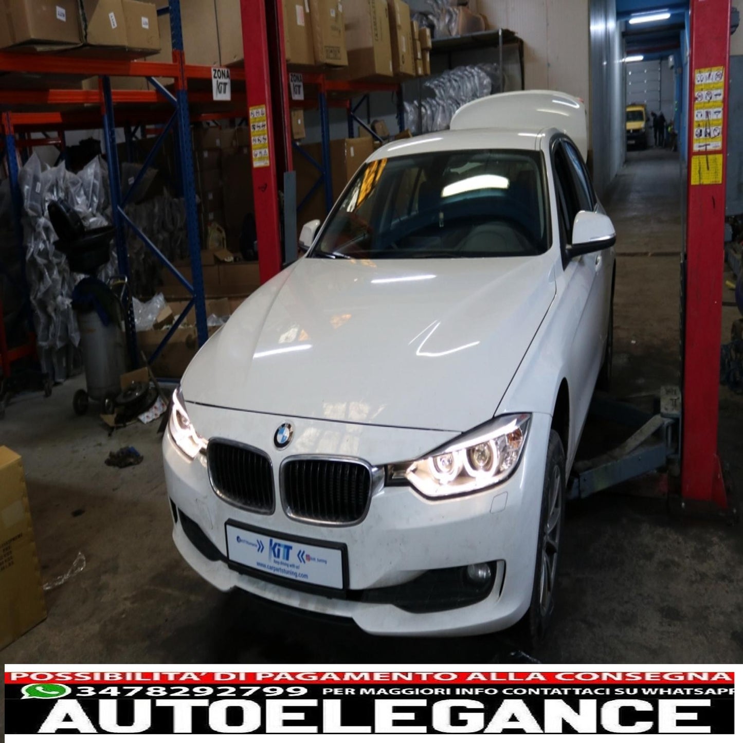 led drl angel eye headlights with projector suitable for bmw 3 series f30 f31 (2011-2015) 