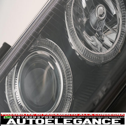 headlights suitable for audi a4 b5 (11.1994-12.1998) angel eye 2 black halo rims
