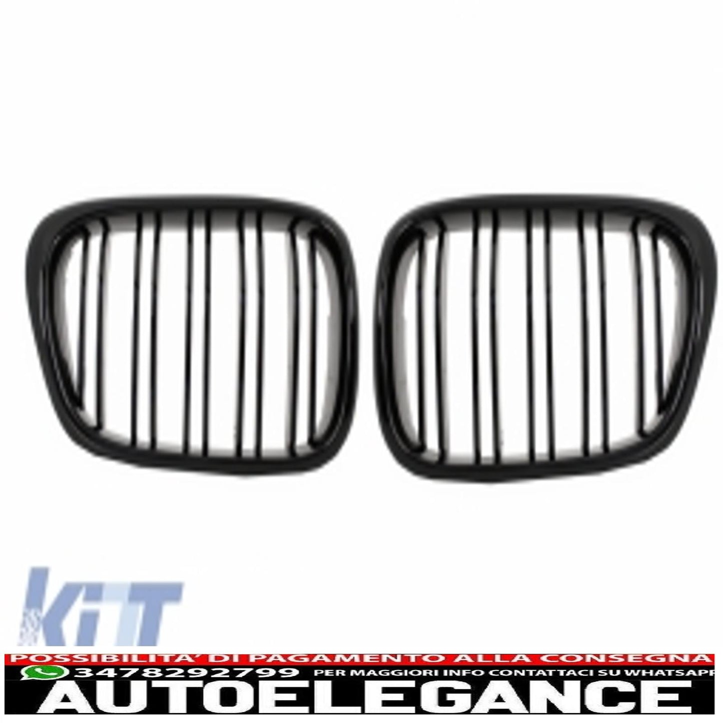 body kit suitable for bmw 5 series e39 (1997-2003) double outlet m5 design with pdc+chrome grog lights and piano black central grilles+door moldings 