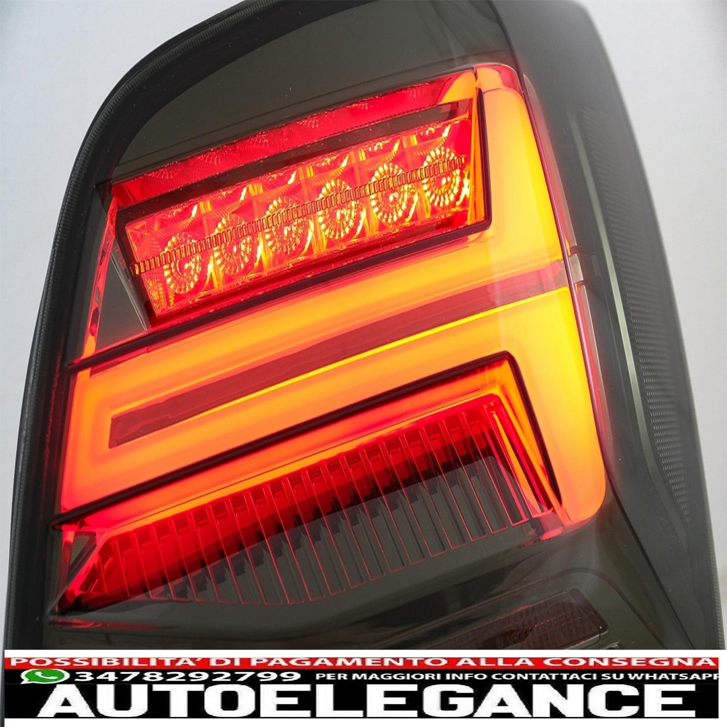 fanali posteriori full led adatti per vw polo 6r 6c 61 (2011-2017) luci di svolta dinamiche sequenziali vento look fumè