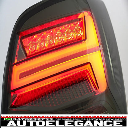 fanali posteriori full led adatti per vw polo 6r 6c 61 (2011-2017) luci di svolta dinamiche sequenziali vento look fumè