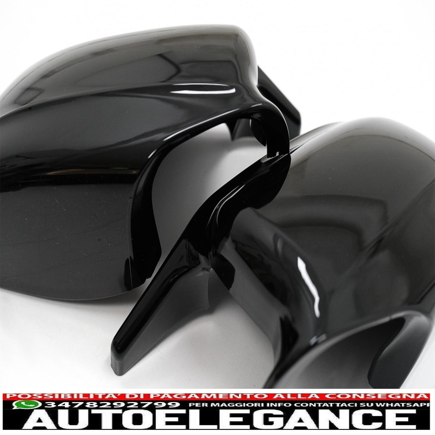 Calotte specchietti adatte per BMW Serie 5 F10 F11 F18 Non LCI (07.2010-2013) Piano Black M Design AUTOELEGANCERICAMBI