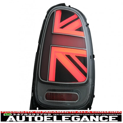 Rear lights suitable for mini one f55 f56 f57 3d 5d cabriolet (2014-2018) JCW design silver