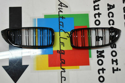 GRIGLIA ANTERIORE NERO LUCIDO DOPPIA FASCIA BMW 4 F32 F33 F36 LOOK SPORTIVO 0040