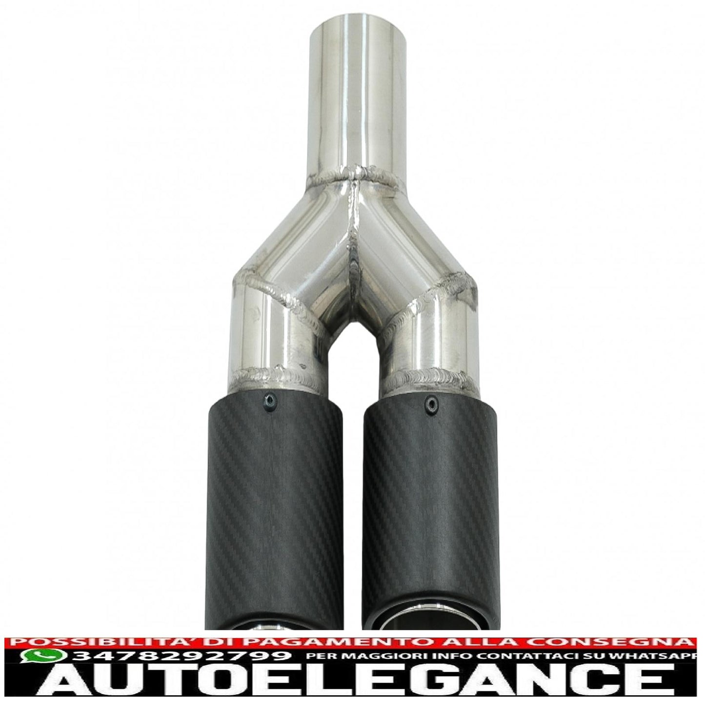 Universal exhaust tip matt carbon fiber tip 5.8cm inlet left side