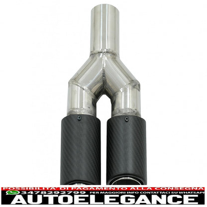 Universal exhaust tip matt carbon fiber tip 5.8cm inlet left side