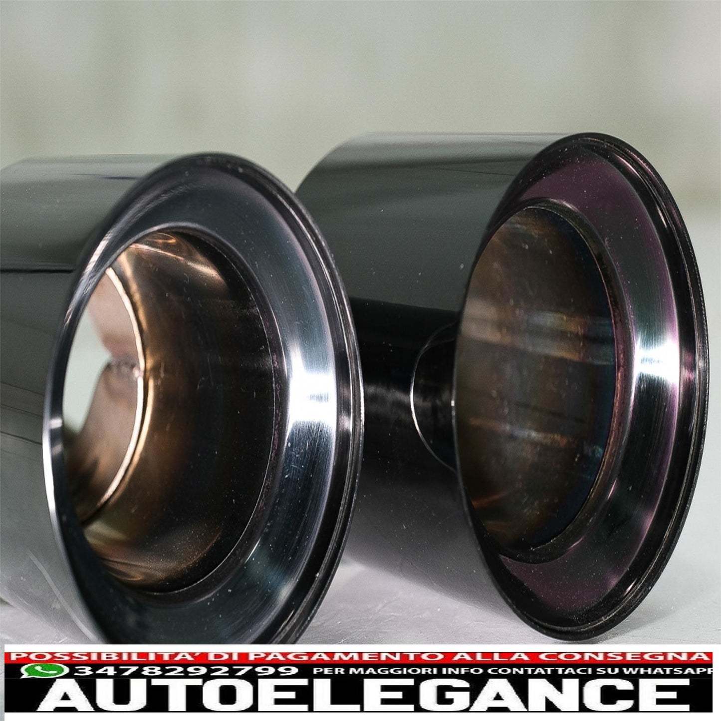 Punte marmitta di scarico adatte per bmw serie 5 g30 g31 g38 (2016-2020) serie 6 g32 (2016-2020) 540i design nero