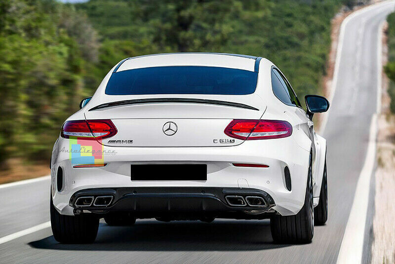 MERCEDES C-CLASS C205 COUPE GLOSS BLACK REAR BONNET SPOILER AMG