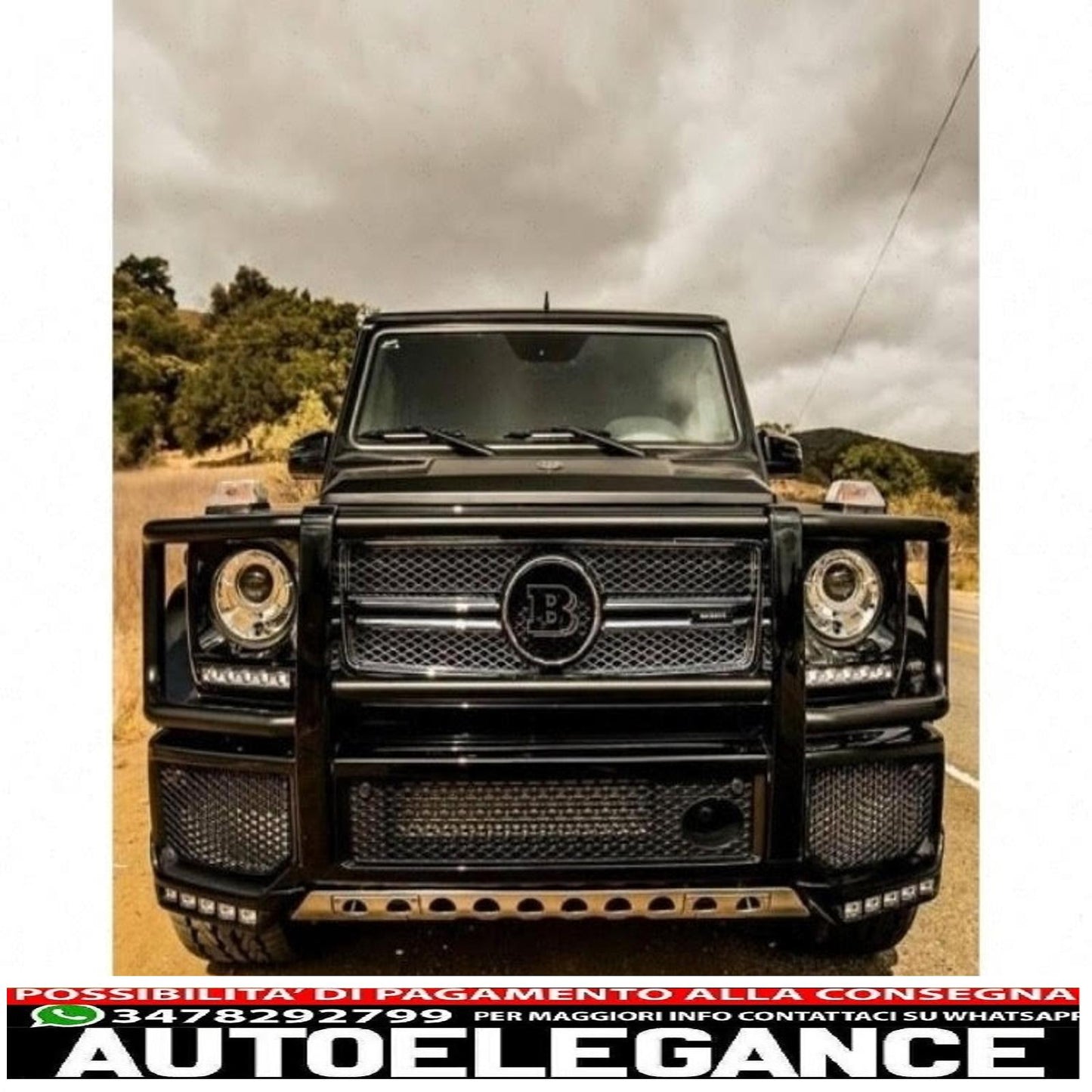 Front bumper spoiler LED daytime running light extension suitable for mercedes G-class W463 (1989-up)