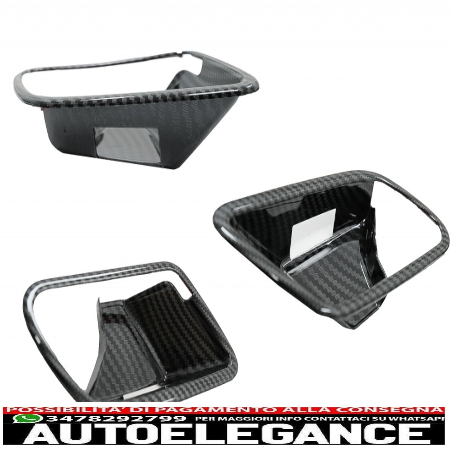 copertura interna del pulsante dell'interruttore del vetro del finestrino dell'auto con coperchio della porta, ciotola della maniglia e console, cruscotto e cornice del faro dell'auto, adatto per Mercedes A W177 V177 (2018+), pellicola in carbonio. AUTOELEGANCERICAMBI