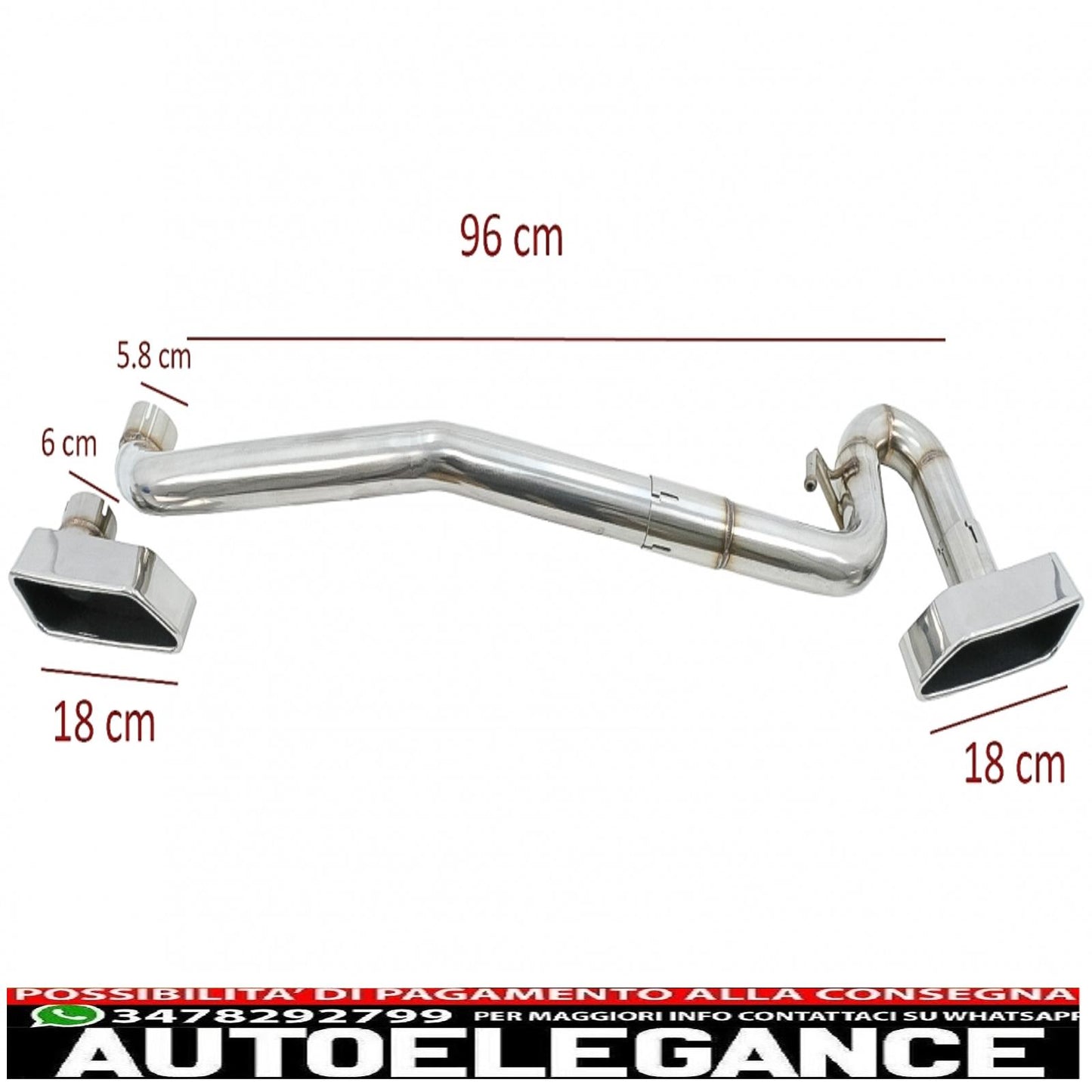 diffusore aria doppia uscita bmw serie 5 f10 (2011-2017) m 550i design con impianto di scarico adatto per paraurti standard