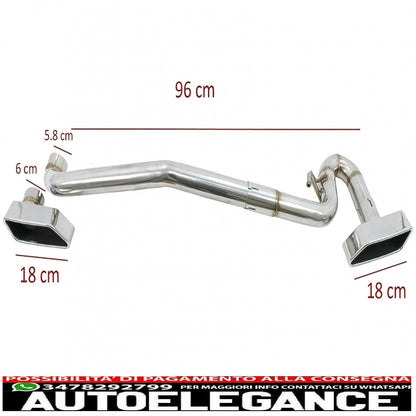 diffusore aria doppia uscita bmw serie 5 f10 (2011-2017) m 550i design con impianto di scarico adatto per paraurti standard