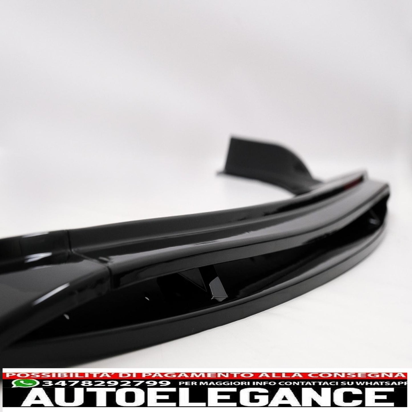 Front Bumper Lip Extension Spoiler Fit For VW Golf 8 R (2020-) Piano Black