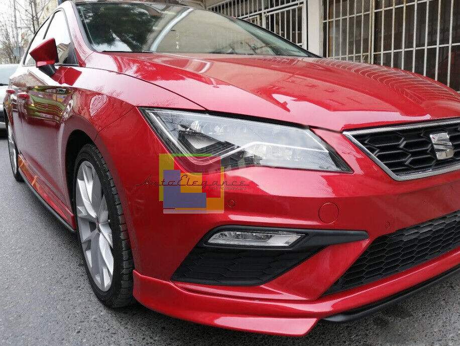 SEAT LEON 5F 2017+ LIFT SPOILER LOOK FR FRONT BUMPER SPOILER ABS 
