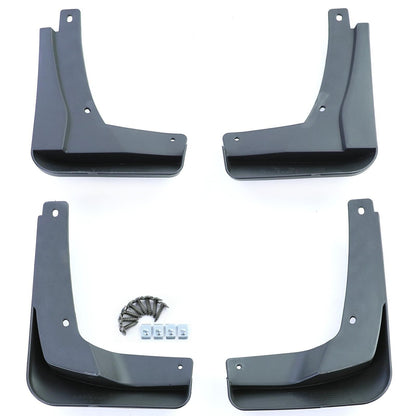Black front and rear mud flaps suitable for VW Golf 8 with R-Line