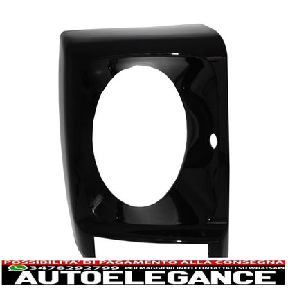 coperture fari nere con led drl luci diurne cromate adatte per mercedes classe g w463 (1989-up) design g65 nero AUTOELEGANCERICAMBI