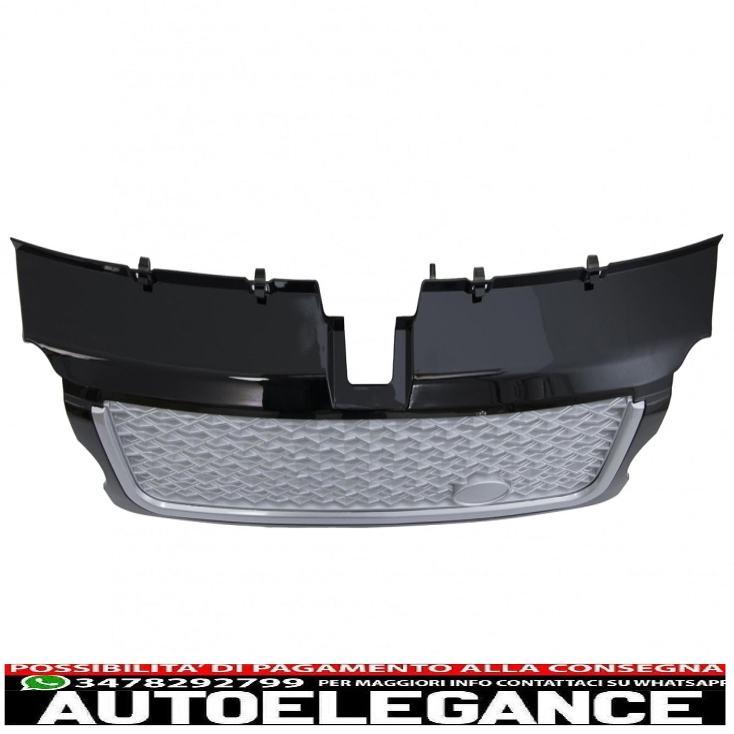 central grille and side vents group suitable for land rover sport l320 (2005-2008) autobiography look black silver edition
