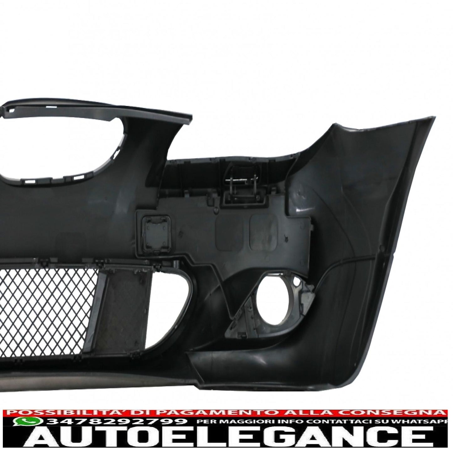 front bumper with central kidney grilles piano black suitable for bmw 5 series e60/e61 2003-2009 m-technik design without fog lights