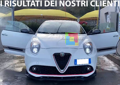 SPOILER BLADE UNDER FRONT BUMPER FOR ALFA ROMEO MITO ABS BLACK SPLITTER 