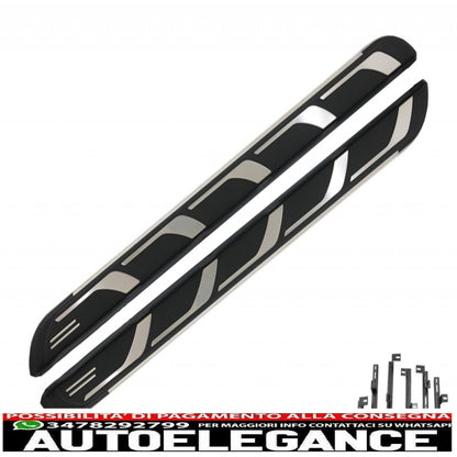 diffusore paraurti posteriore con pedane laterali adatto per audi q5 8r (11.2008-2016) design s-line nero con cromo