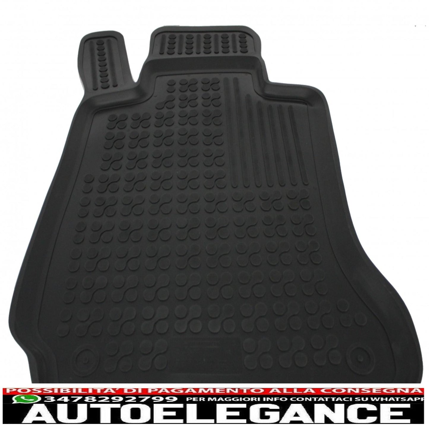 Rubber mat suitable for mercedes c class w204 2007-2014 black