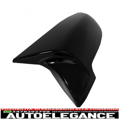 Front Bumper Spoiler Lip with Mirror Covers and Single Dual Outlet Exhaust Diffuser Fit for BMW 5 Series F10 F11 Sedan Touring (2015-2017) M-Performance Design 