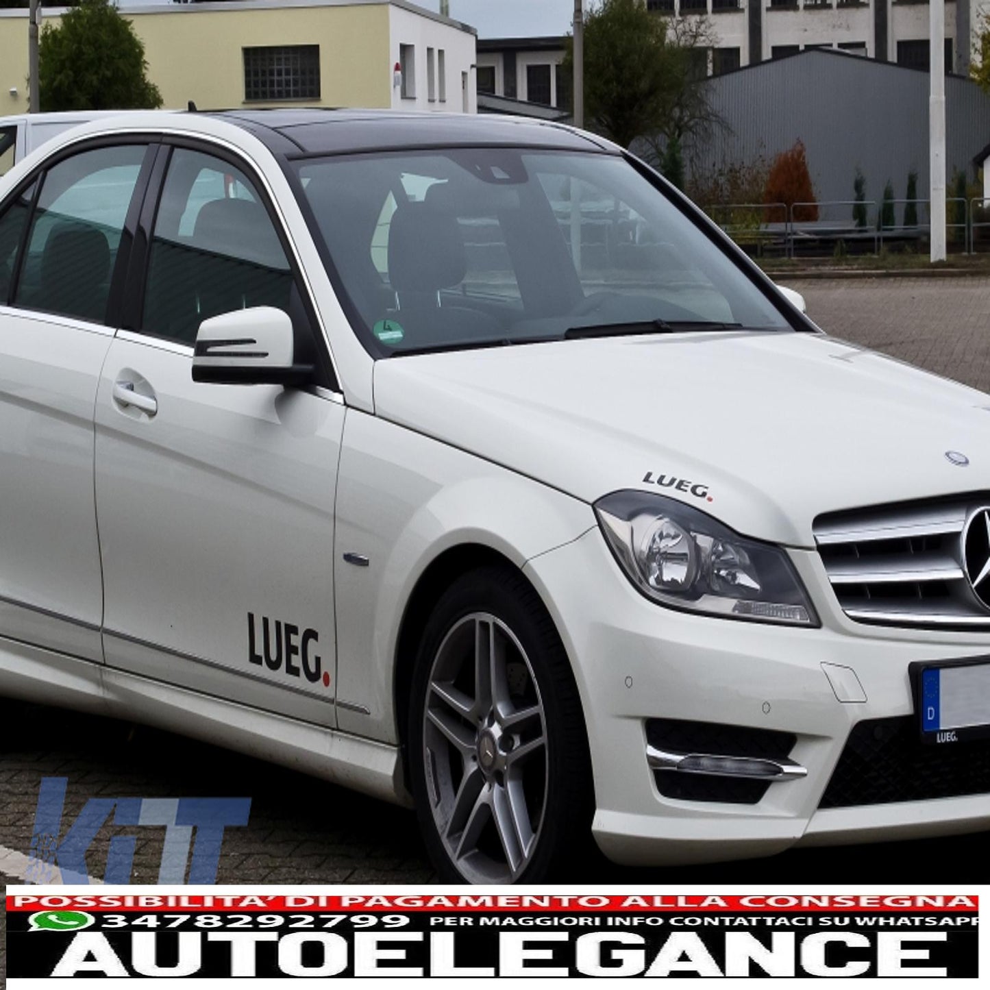 Complete mirror assembly suitable for mercedes c-class w204 (2007-2012) restyling design