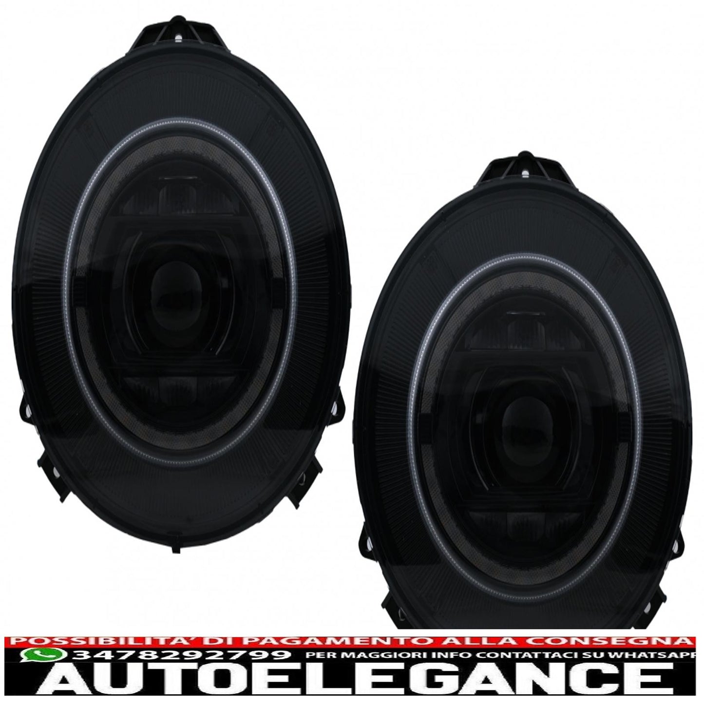 fari anteriori full led adatti per mercedes classe g w463 (2007-2017) design nero facelift 2018