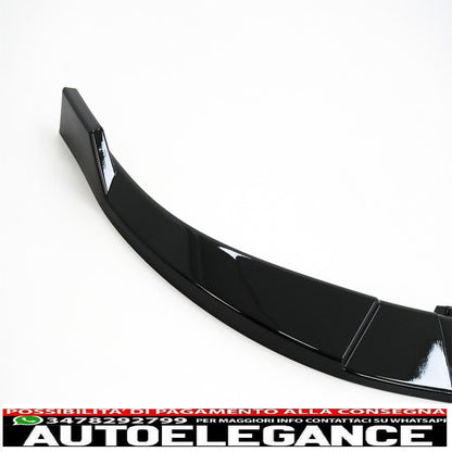 Front Bumper Spoiler Lip Extension Fit For Mercedes C Class W204 S204 C204 Sport Line (2011-2014) Piano Black