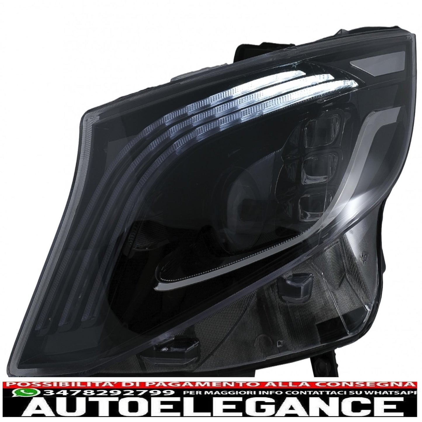 fari full led adatti per mercedes classe v w447 (2016-2020) neri
