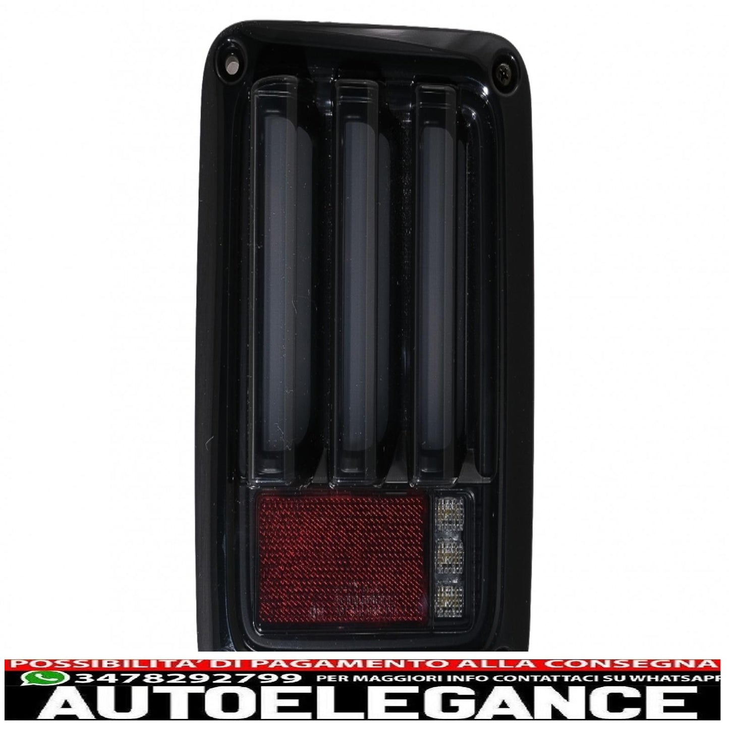 led taillights suitable for jeep wrangler jk (2007-2018) led bar smoke black