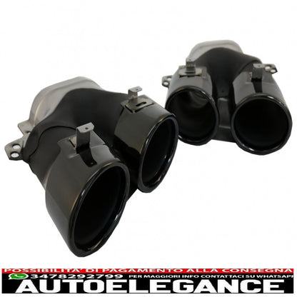 diffusore posteriore con terminali di scarico adatto per mercedes classe e c238 a238 amg sport line coupe cabrio (2016-2019) e53 design pacchetto notturno