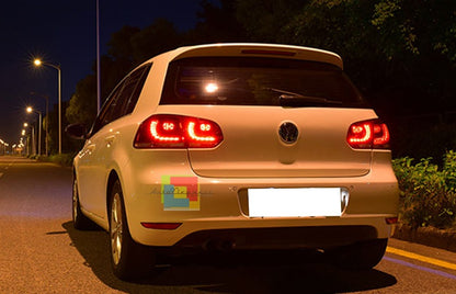 Fanali posteriori FULL LED adatti per VW Golf 6 VI (2008-2013) R20 Design Indicatore di direzione sequenziale dinamico rosso ciliegia (LHD e RHD)