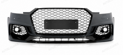 💕PARAURTI ANTERIORE AUDI A4 B9 15-19 LOOK RS4 PDC NERO💕