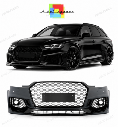 💕PARAURTI ANTERIORE AUDI A4 B9 15-19 LOOK RS4 PDC NERO💕