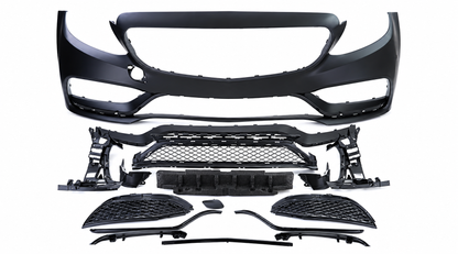 💕PARAURTI ANTERIORE MERCEDES CLASSE C W205 15-18 LOOK AMG C63💕