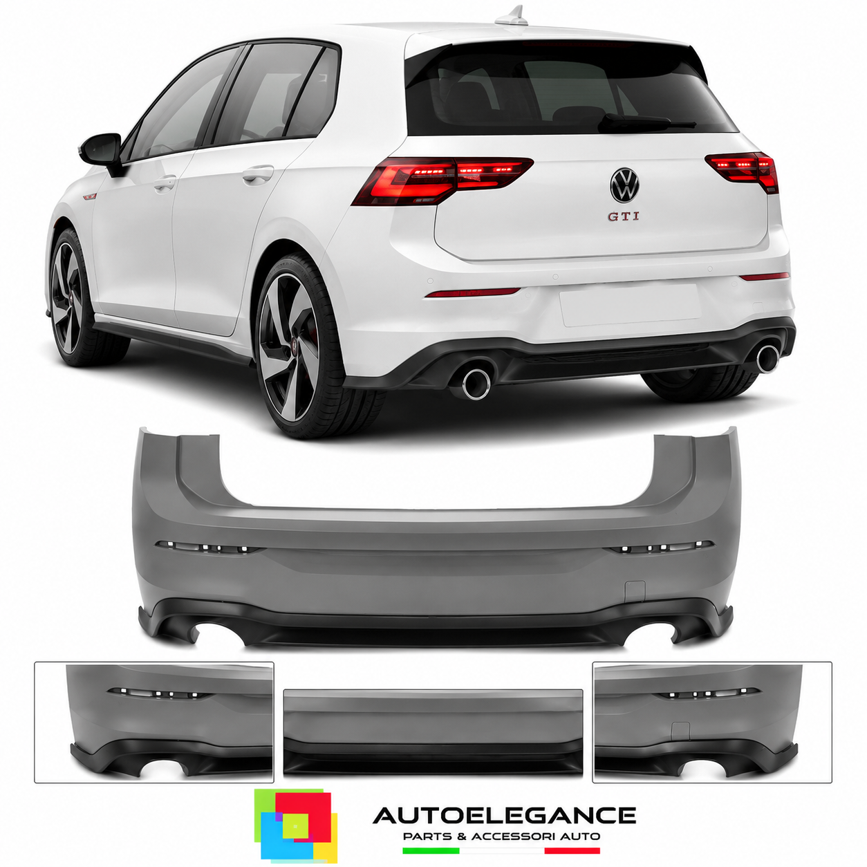 PARAURTI POSTERIORE VOLKSWAGEN VW GOLF 8 LOOK GTI